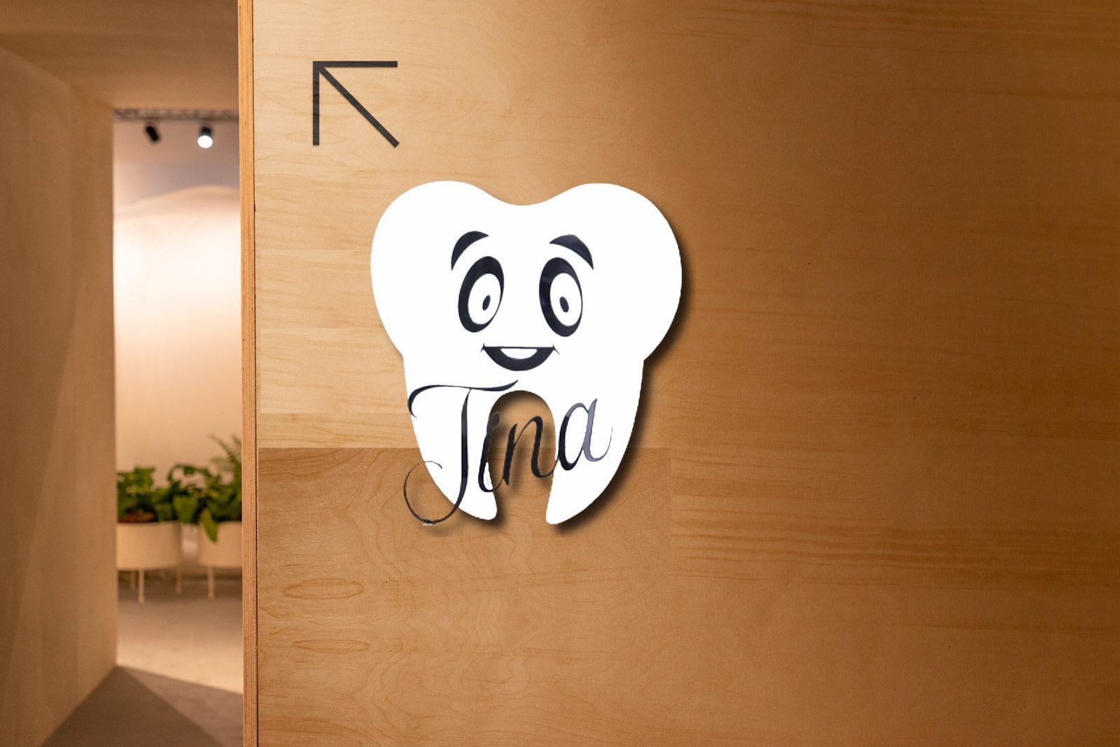 Personalisiertes Namensschild - Zahn -