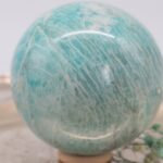 Blaue Amazonit Edelsteinkugel - hohe Qualität 79 mm – Bild 6