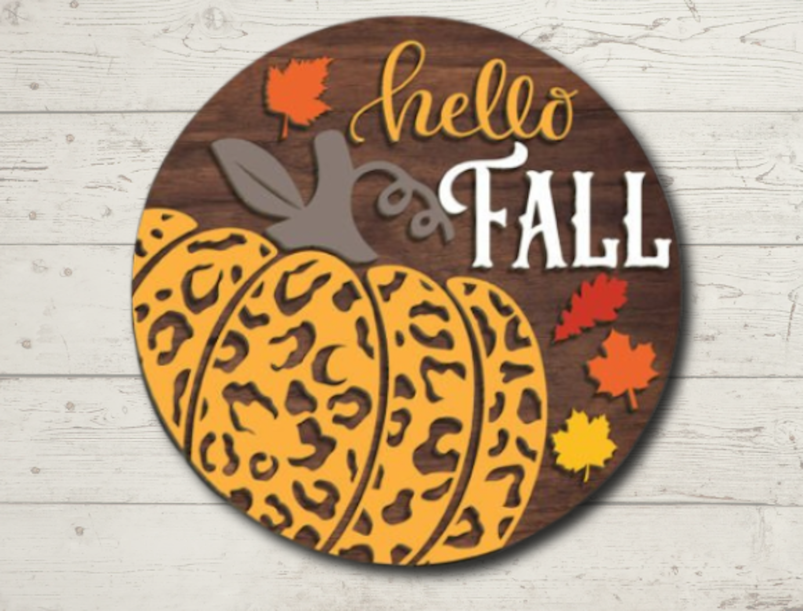 DIY Türschild Türhänger aus Holz | Kürbis | Bastel Set