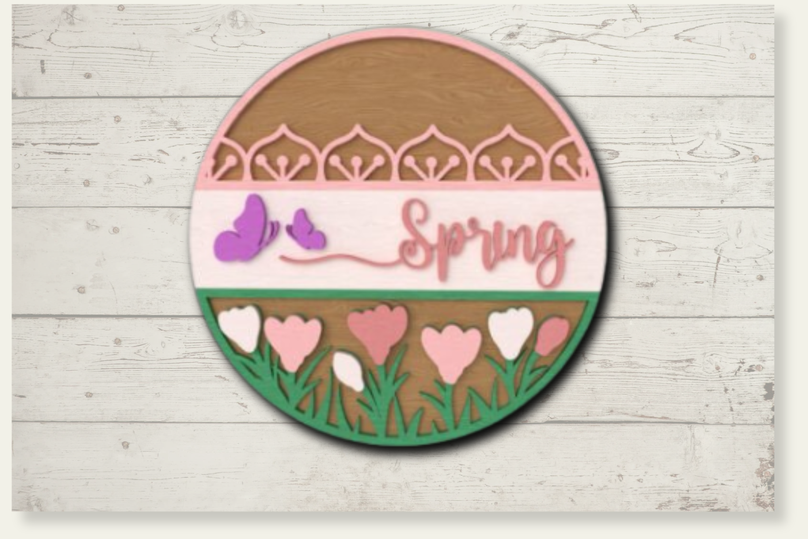 Fröhliches DIY Türschild Türhänger „Hello Spring“ aus Holz | Fantastisches Bastel Set