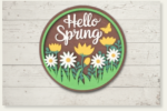 Fröhliches DIY Türschild Türhänger „Hello Spring“ aus Holz | Fantastisches Bastel Set