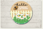 Fröhliches DIY Türschild Türhänger „Hello Spring“ aus Holz | Fantastisches Bastel Set