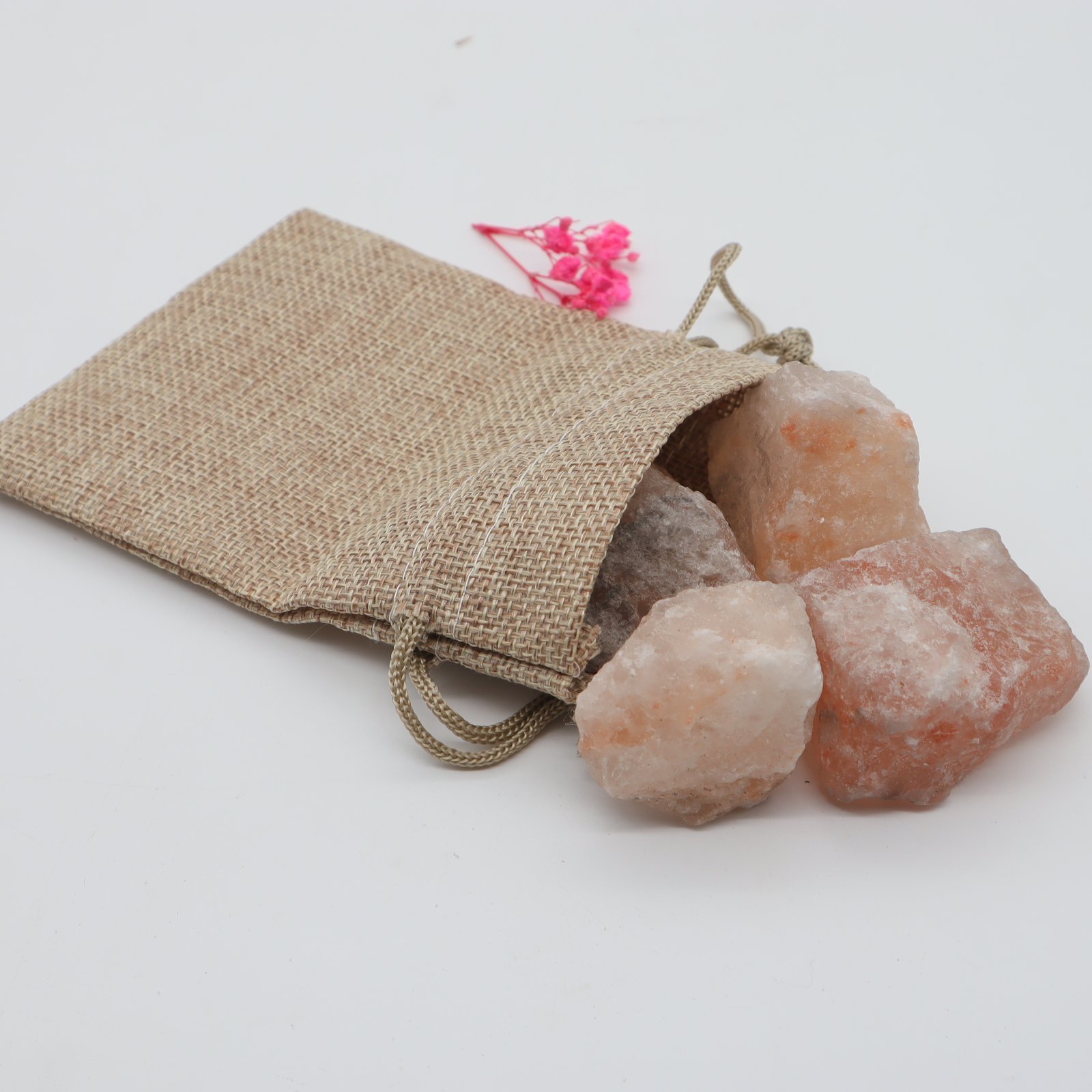 Himalaya Berg Salzkristalle im Jute Säckchen