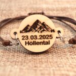 Personalisiertes Armband Zugspitze aus Holz, Höllental – Bild 3
