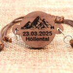 Personalisiertes Armband Zugspitze aus Holz, Höllental