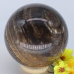 Versteinertes Holz große Edelstein Kugel aus versteinertem Holz, Sphere Crystal, Meditation ~Boho ~Ethno, 64 mm – Bild 5