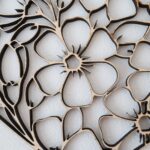 Wanddeko, Wandschild Herz aus Holz mit Ornament Blumen Muster – Bild 6