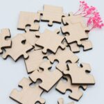 Holzpuzzle, unbehandeltes blanko Puzzle zum selbst bemalen, rohe Puzzle Teile, kreativ gestalten, pädagogisch wertvoll, 16 Teile ab 3+ Plus – Bild 5