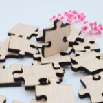 Holzpuzzle, unbehandeltes blanko Puzzle zum selbst bemalen, rohe Puzzle Teile, kreativ gestalten, pädagogisch wertvoll, 25 Teile ab 3+ Plus – Bild 9