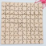 Holzpuzzle, unbehandeltes blanko Puzzle zum selbst bemalen, rohe Puzzle Teile, kreativ gestalten, pädagogisch wertvoll, 100 Teile ab 3+ Plus – Bild 7