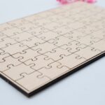 Holzpuzzle, unbehandeltes blanko Puzzle zum selbst bemalen, rohe Puzzle Teile, kreativ gestalten, pädagogisch wertvoll, 63 Teile ab 3+ Plus – Bild 5