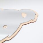 Spiegel für Kinderzimmer schmunzelndes Bärengesicht – Bild 3