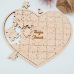 Herz Holzpuzzle, personalisiert, Freundschaft und Liebe