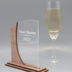 Moderne personalisierte edle Trophäe, eigener Text oder Logo – Bild 5