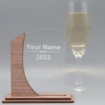 Moderne personalisierte edle Trophäe, eigener Text oder Logo – Bild 6