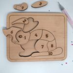 KINDER Holzpuzzle HASE, unbehandelt, Häschen – Bild 3