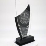 Moderne edle Sport Trophäe, eigener Text Logo, farbiges und klarem Acryl - Personalisierte Gravur - Pokal - Auszeichnung - Elegante Ehrungen – Bild 4