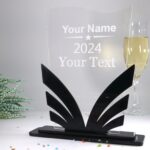 Moderne edle Sport Trophäe, eigener Text Logo, farbiges und klarem Acryl - Personalisierte Gravur - Pokal – Bild 2