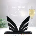 Moderne edle Sport Trophäe, eigener Text Logo, farbiges und klarem Acryl - Personalisierte Gravur - Pokal – Bild 5