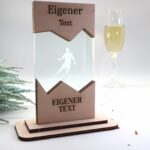 Moderne edle Sport Trophäe, eigener Text Logo, Nussbaum und Acryl - Personalisierte Gravur - Pokal - Auszeichnung - Elegante Ehrungen – Bild 3