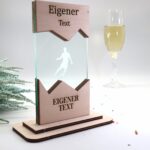 Moderne edle Sport Trophäe, eigener Text Logo, Nussbaum und Acryl - Personalisierte Gravur - Pokal - Auszeichnung - Elegante Ehrungen – Bild 4