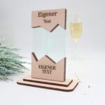 Moderne edle Sport Trophäe, eigener Text Logo, Nussbaum und Acryl - Personalisierte Gravur - Pokal - Auszeichnung - Elegante Ehrungen – Bild 5