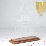 Award personalisiert edle Trophäe Award Stern Acrylglas 3 mm - eigener Text Pokal – Bild 3