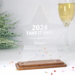 Award personalisiert edle Trophäe Award Stern Acrylglas 3 mm - eigener Text Pokal – Bild 5