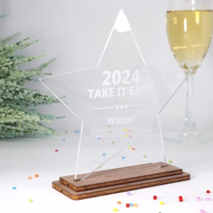 Award personalisiert edle Trophäe Award Stern Acrylglas 3 mm