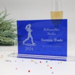 Moderne edle Sport Trophäe, eigener Text Logo, farbiges und klarem Acryl - Personalisierte Gravur - Pokal – Bild 2