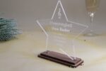 Award personalisiert edle Trophäe Award Stern Acrylglas 5 mm - eigener Text Pokal – Bild 8