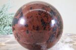 Mahagoni Obsidian Edelsteinkugel - hohe Qualität 84 mm Hochglanz – Bild 4