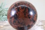 Mahagoni Obsidian Edelsteinkugel - hohe Qualität 84 mm Hochglanz