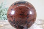 Mahagoni Obsidian Edelsteinkugel - hohe Qualität 84 mm Hochglanz – Bild 5