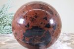 Mahagoni Obsidian Edelsteinkugel - hohe Qualität 84 mm Hochglanz – Bild 6