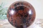 Mahagoni Obsidian Edelsteinkugel - hohe Qualität 84 mm Hochglanz – Bild 9