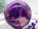 GROSSE LILA MONDSTEIN EDELSTEINKUGEL 69 mm - hohe Qualität in Hochglanz – Bild 8