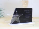 Acrylglas Trophäe Award mit Stern, personalisierter eigener Text oder Logo – Bild 2