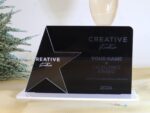 Acrylglas Trophäe Award mit Stern, personalisierter eigener Text oder Logo – Bild 3
