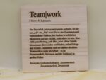 Büro Deko | TEAMWORK Holzbild | Massiv Holz | Büro Einrichtung | Firmen Deko – Bild 3