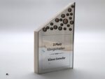 Award und Moderne personalisierte Holz Jubiläums Trophäe mit Spiegel Acrylglas – Bild 3