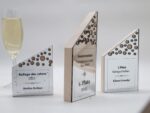 Award und Moderne personalisierte Holz Jubiläums Trophäe mit Spiegel Acrylglas – Bild 7