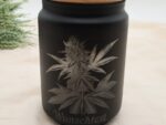 Aufbewahrung Cannabis Dolden Motiv Glas graviert | Personalisiert | Cannabisblüten | Grow Weed Seed | Unkraut Aufbewahrung – Bild 4