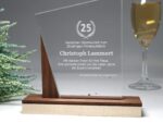 Repräsentativer Award, Trophäe, Auszeichnung aus Acrylglas und Nussbaum – Bild 6