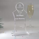 Hochwertige Auszeichnung, Personalisierter Kristall Acrylglas Pokal und Trophäe – Bild 2