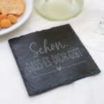 Premium Schieferuntersetzer graviert, Spruch Motiv – Bild 4