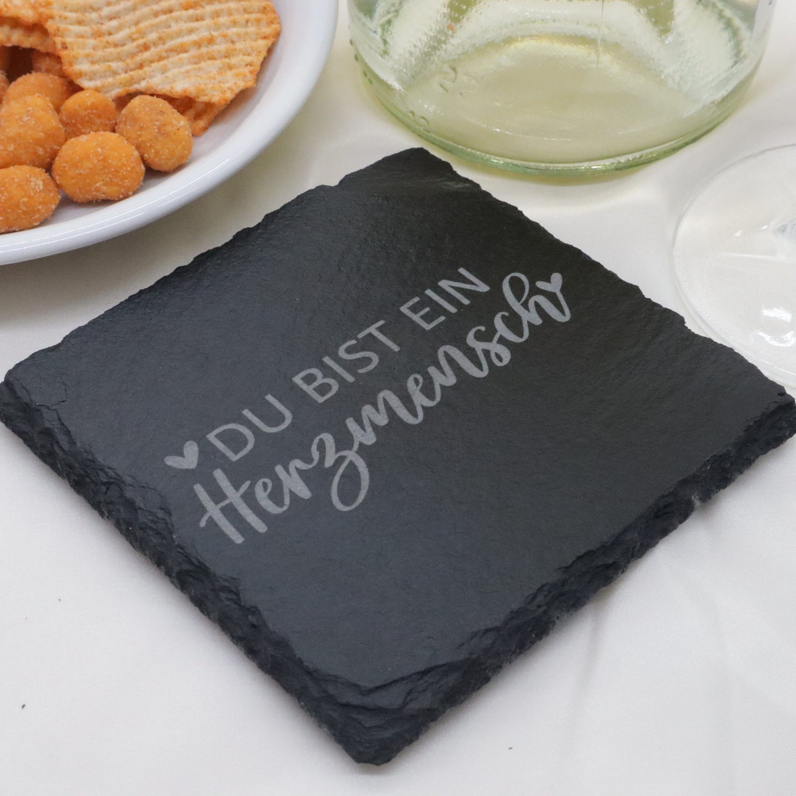 Premium Schieferuntersetzer graviert