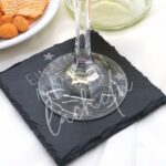 Lustiger Schieferuntersetzer graviert, Spruch Motiv – Bild 2