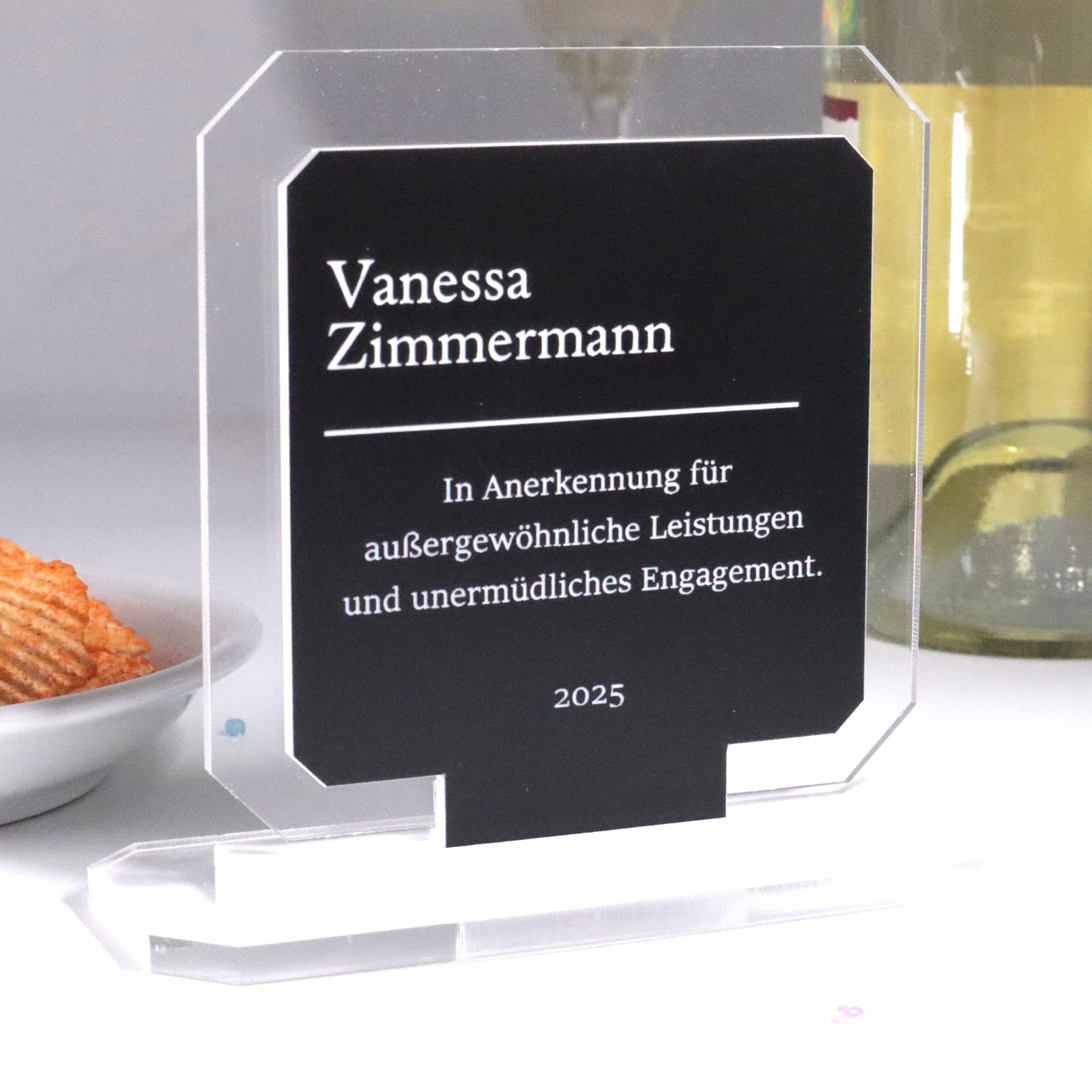 IMG_9976-scaled-1-2.jpg Elegante personalisierbarer Award aus Kristall Acrylglas, Auszeichnung Pokal – Bild 1
