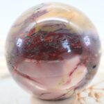 GROSSE MOOKAIT Edelsteinkugel 58 mm, Lila Gelb, schöne Maserung, hohe Qualität, Glänzend – Bild 4